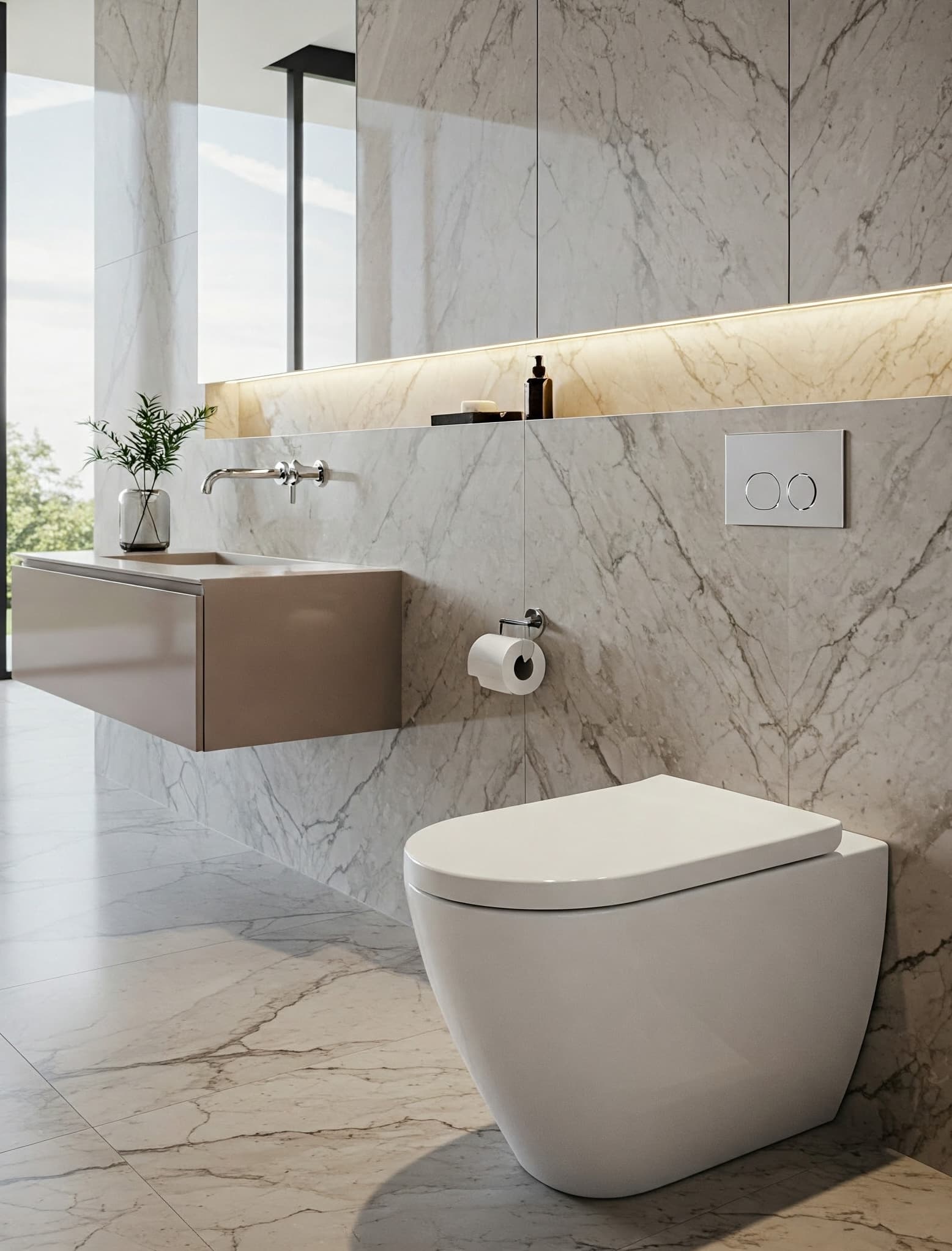 Bồn Cầu Liền Khối Cao Cấp