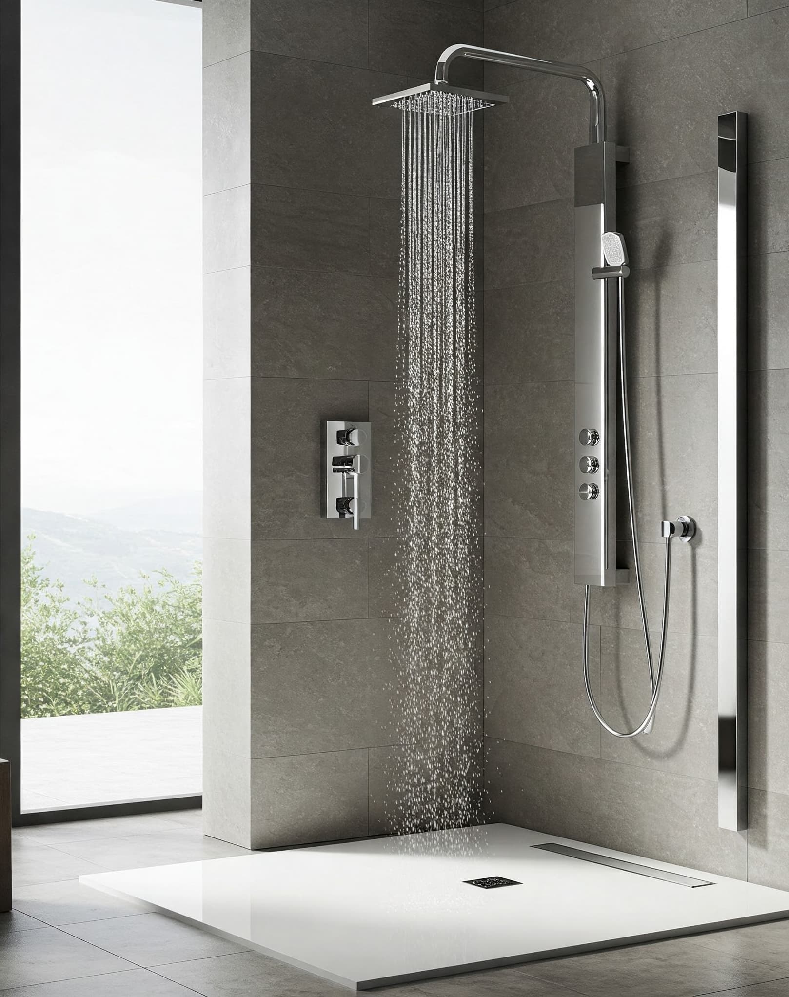 Sen Vòi Tắm Đứng Mạ Crom